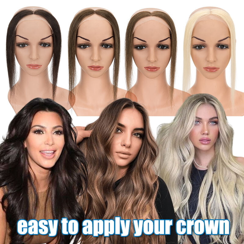 Front Hairline Full Lace Cover-up Hairpiece Remy Human Hair Patch Topper Toupee
