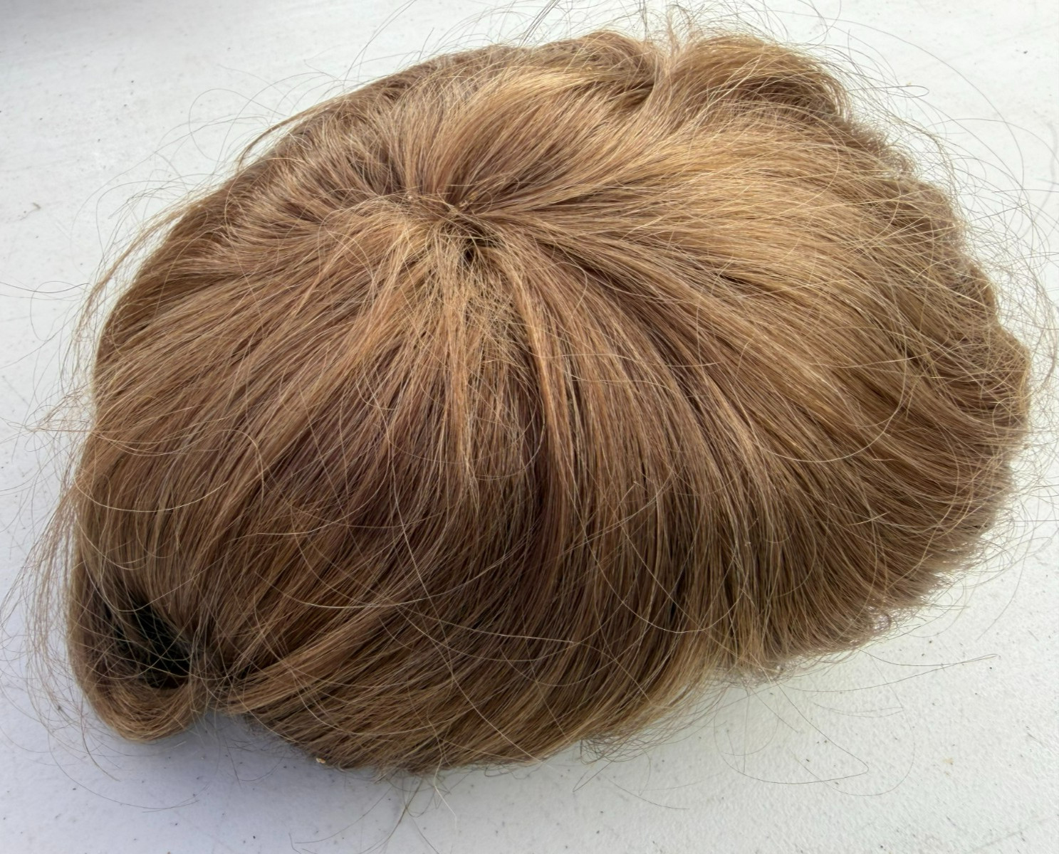 Normandy Hall 100% Teklan Modacrylic Fiber Brown Wig NWT w/ Plastic Packaging