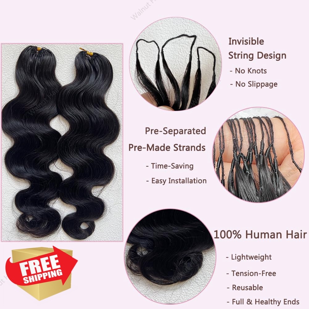 walnut hair 18″ 120g Body Wave Natural Black
