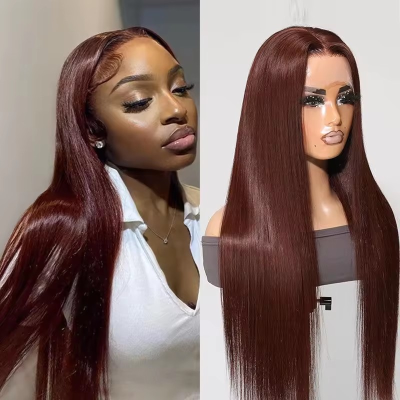 13×4 HD Lace Front Human Hair Wig Brazilian Brown Virgin Hair Women