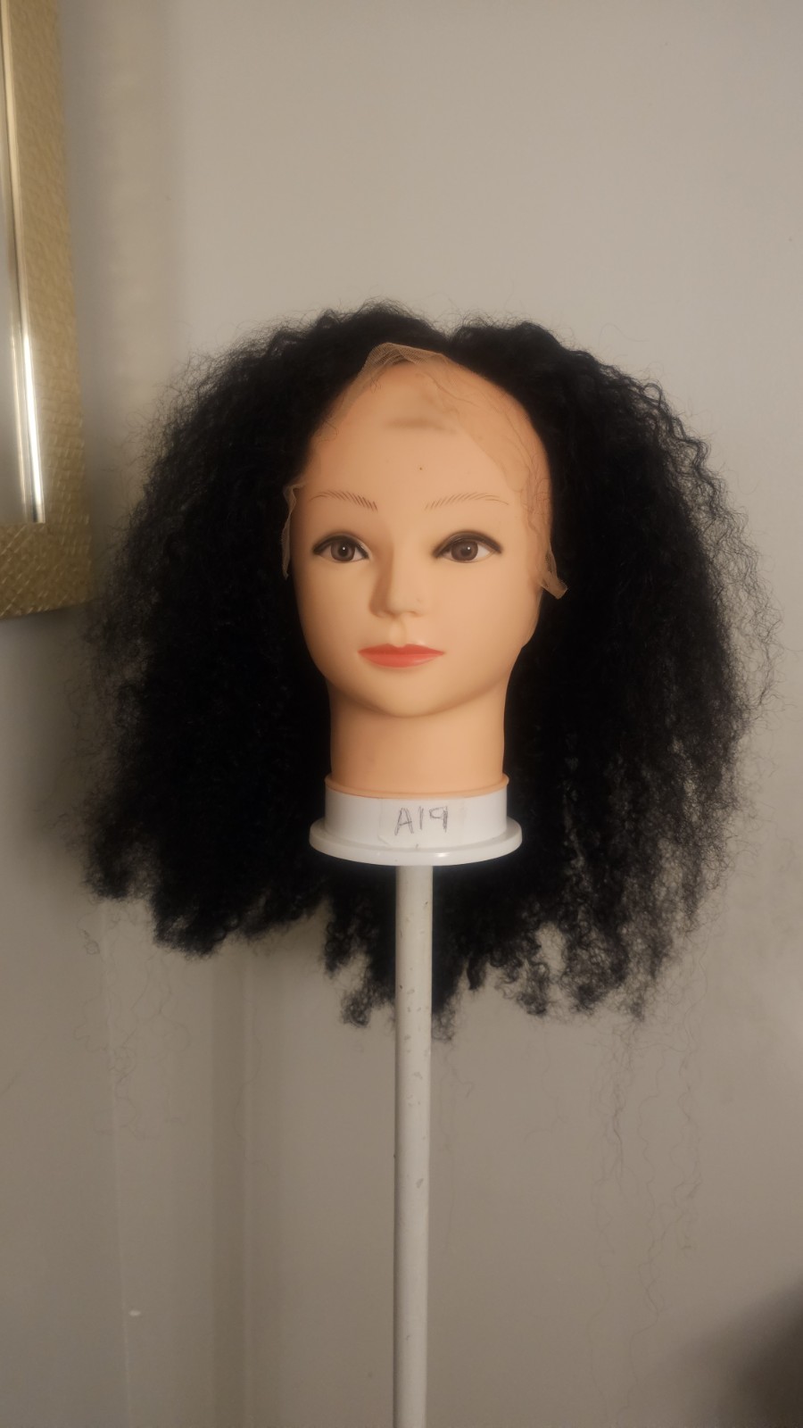 new High-Quality regular 20″ Black body wave 100% Virgin Human Hair Lace Wig