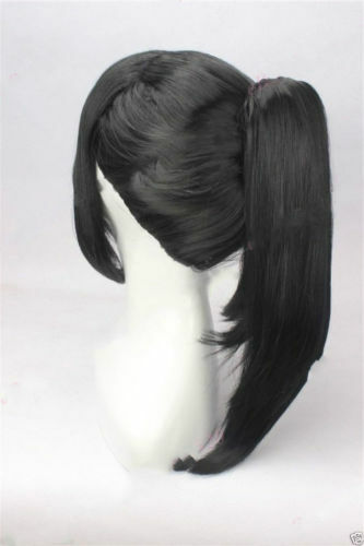 Black Hair W/ High Ponytail party Wig
