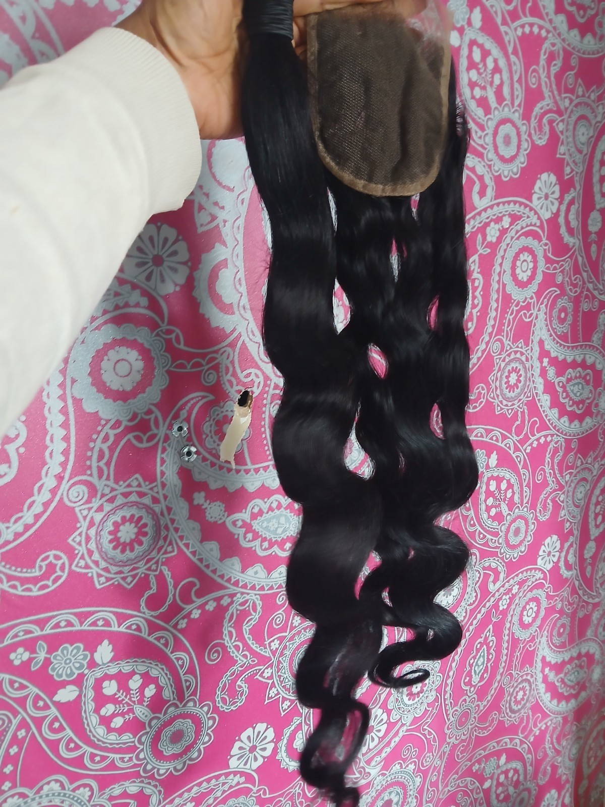 12A BRAZILIAN HUMAN HAIR 32+26INCH 4X4 LACE CLOSURE BODY WAVE NATURAL BLACK 150g