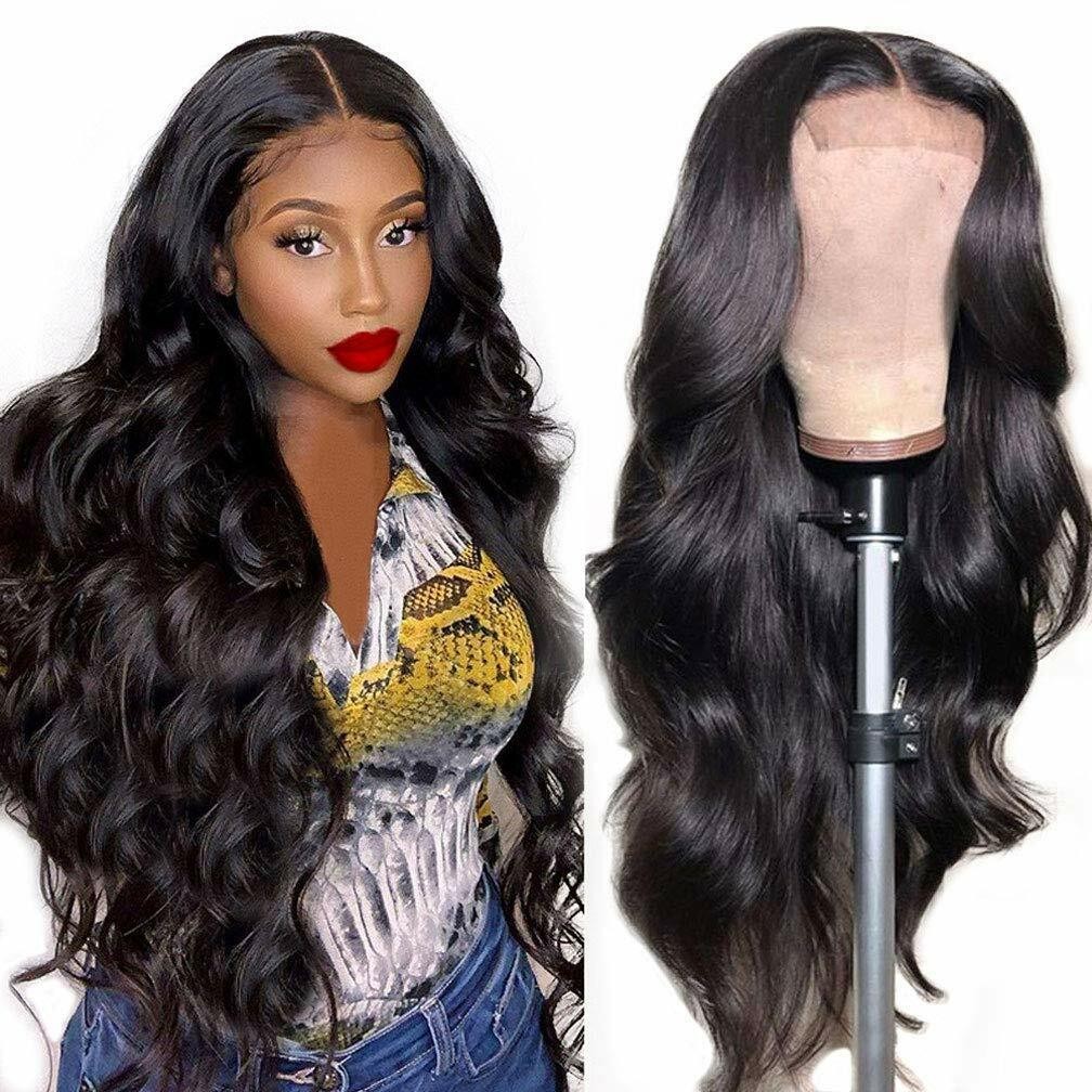 Body Wave Lace Front Wigs Human Hair Bleached Knots Glueless Natural Color