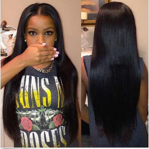 Long 13×4 Straight Lace Front wig Pre Plucked Bleached Knots With Baby Hair