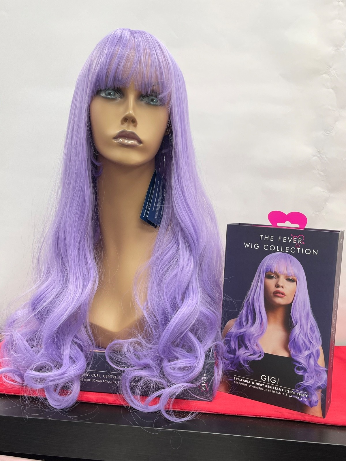 The Fever Wig Collection Gigi Long Curl w/Fringe 26in Lenght Violet