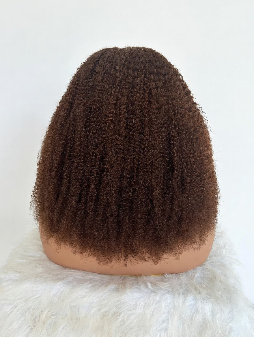 5*5 HD Lace Closure Wig Human Hair Kinky Curly Glueless Pre Pluked 200% natural