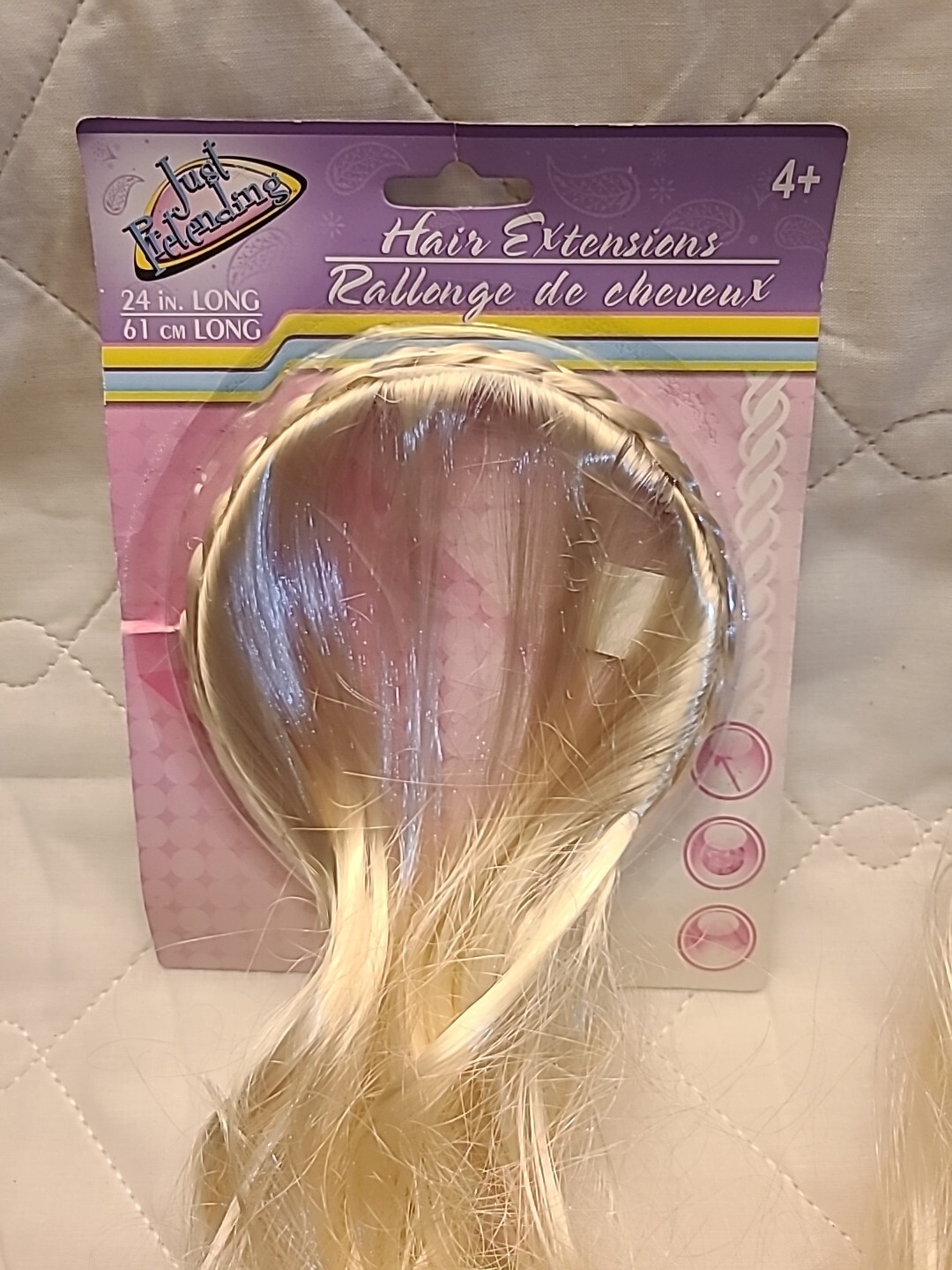 Just Pretending 24″ Inch Long Hair Extensions Platinum Blonde – NEW