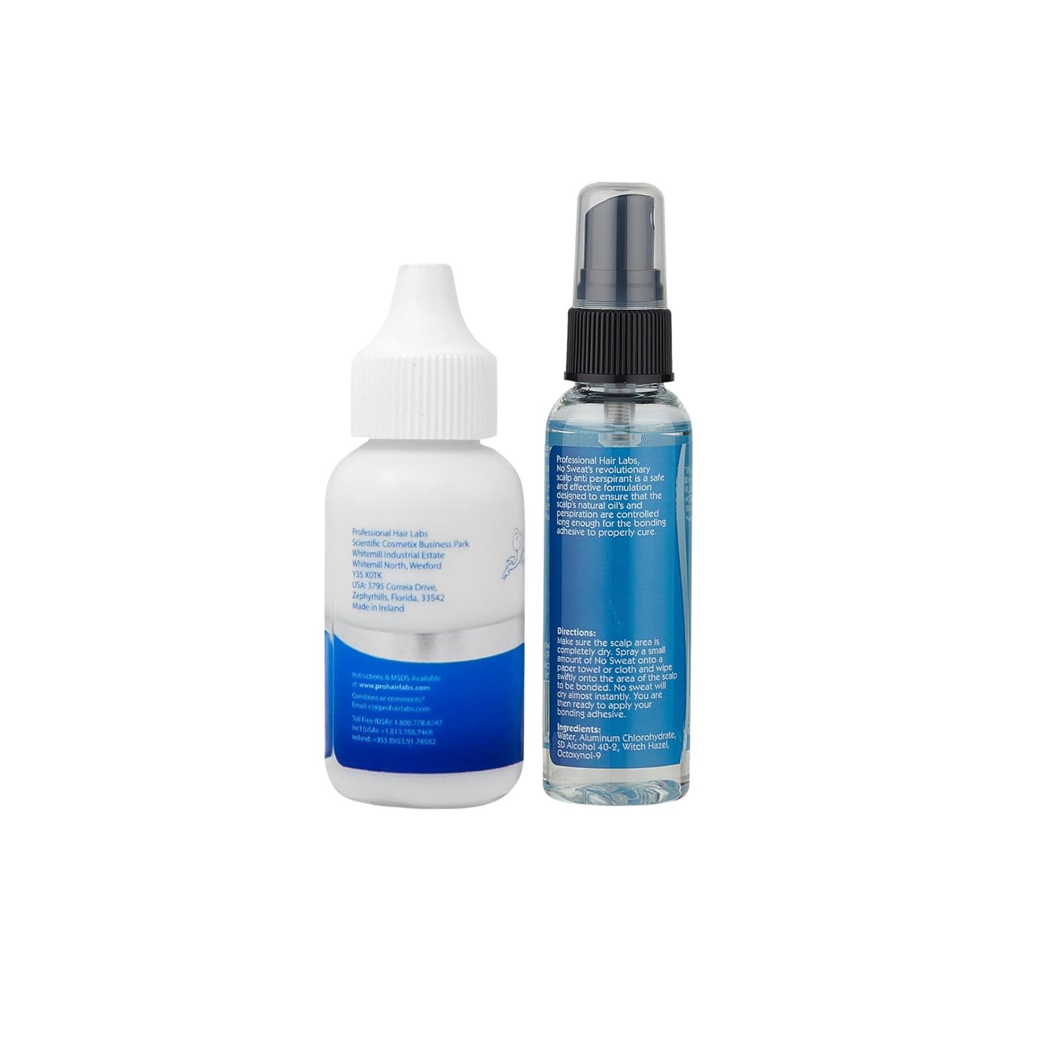 XL 1.3Oz & No Sweat Scalp Antiperspirant 2Oz Set | Water & Oil-Resistant Wig Glu