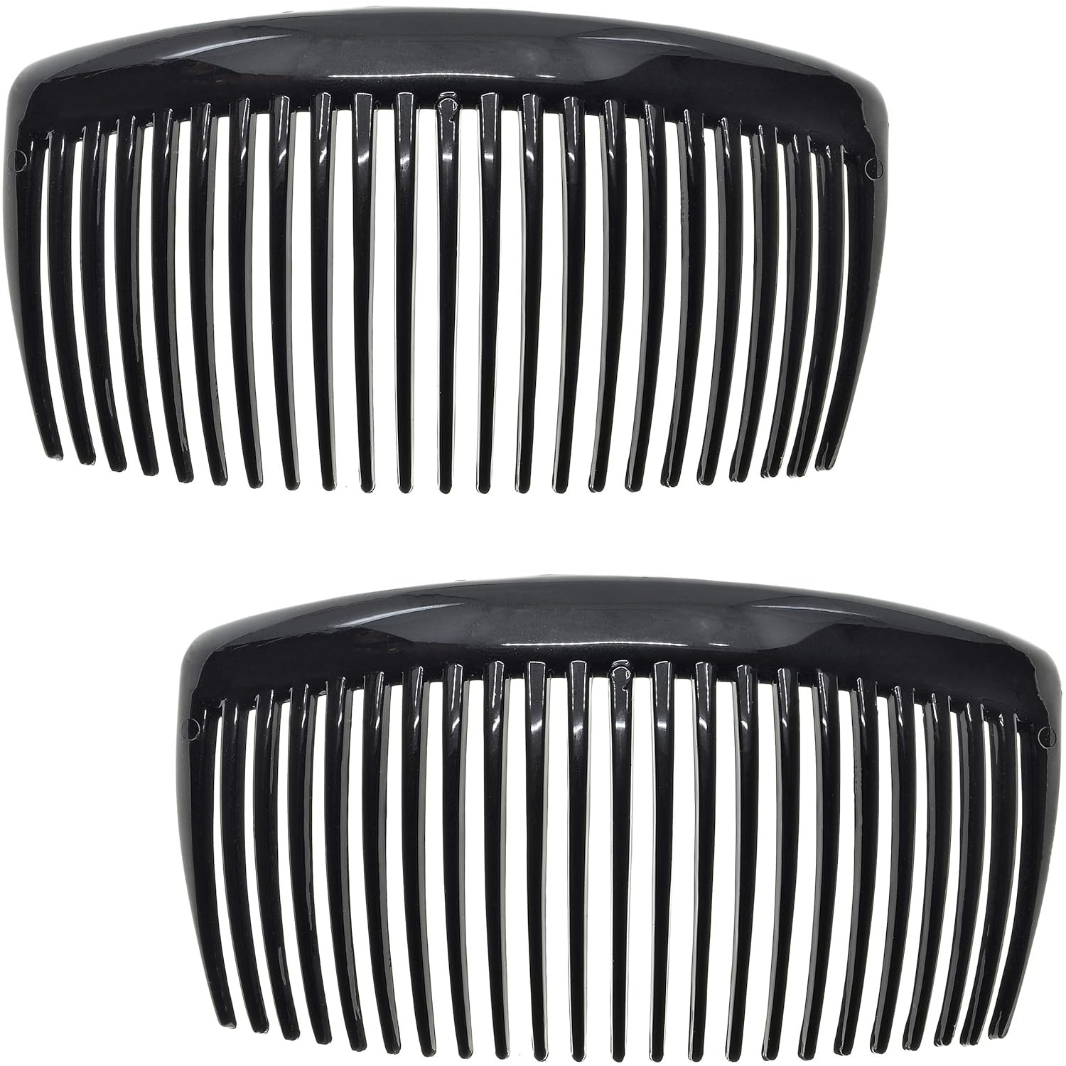 Paris CP2910 French Side Combs Large Curved, Black French Twist Hair