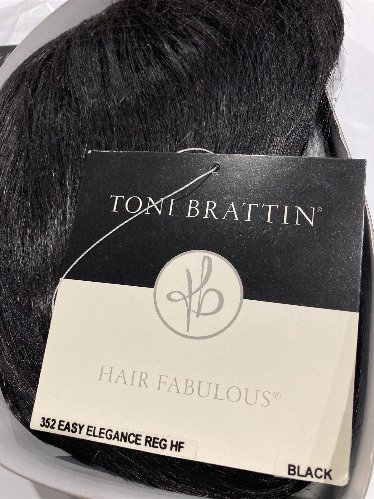 Toni Brattin BLACK Easy Elegance REGULAR HF Mid-Length Wig New