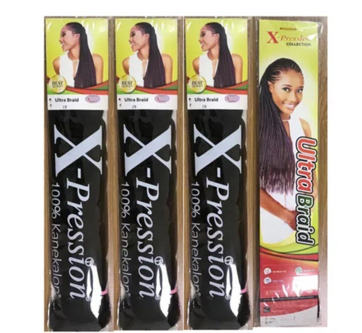 Xpression Kanekalon 82″ 165g 5 packs, color 33