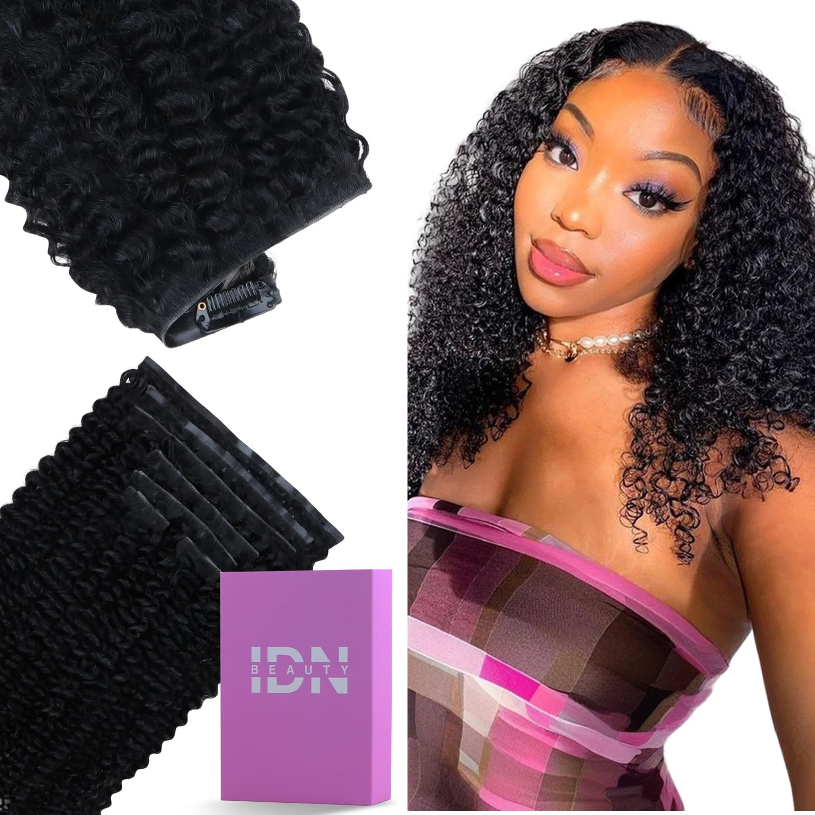 Idn Beauty 52 Invisi Edge Seamless Clip In Hair Extensions Human Hair Combo