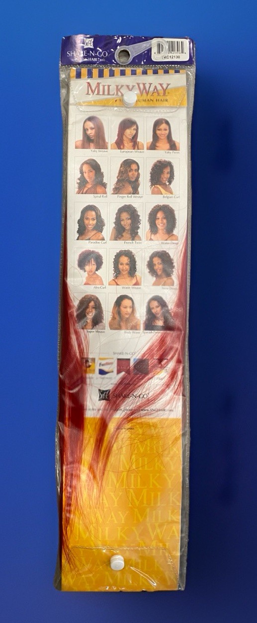 Milky Way Yaky Weave 12” – 100% Human Hair Extensions Color # 130 Red