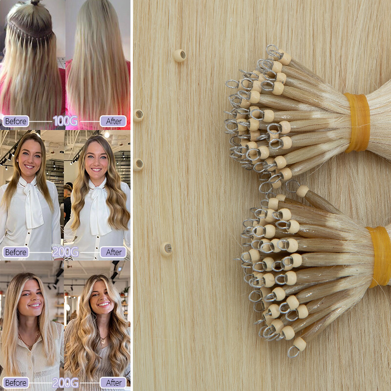 CLEARANCE Nano Ring Beads Micro Loop Link Tip Real Human Remy Hair Extensions