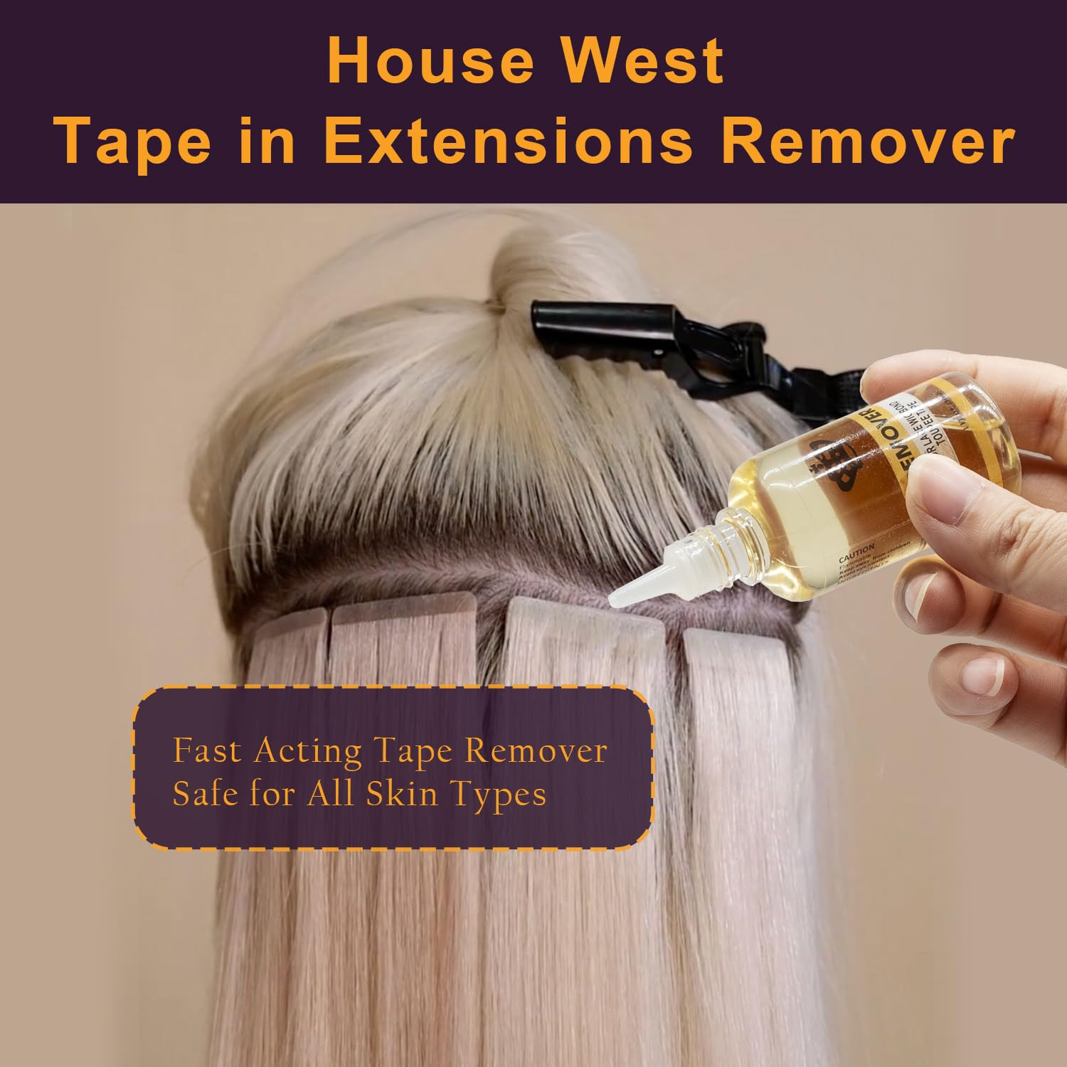 Tape in Extension Remover – Fast Acting Liquid Remover for Hair Extensions Tape,