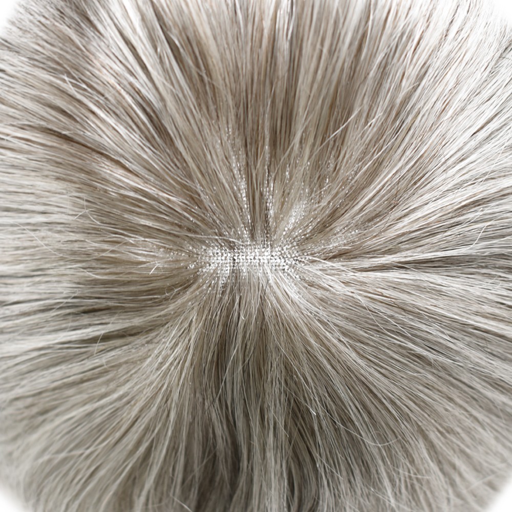 Mens Toupee Hairpiece French Lace Hair Unit Replacement Poly Skin NPU Around Wig