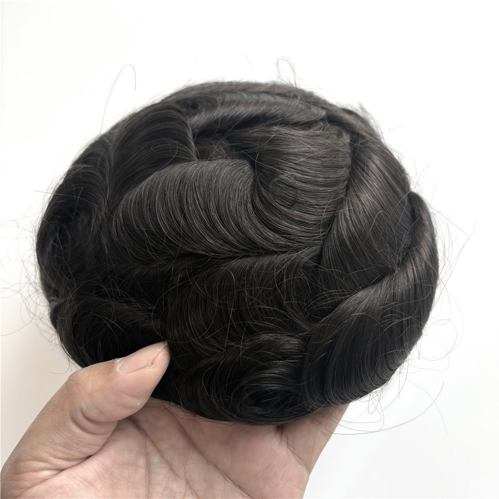 Mono Hair System For Men Hair Pieces Men’s Hair Replacement Human Hair Toupee