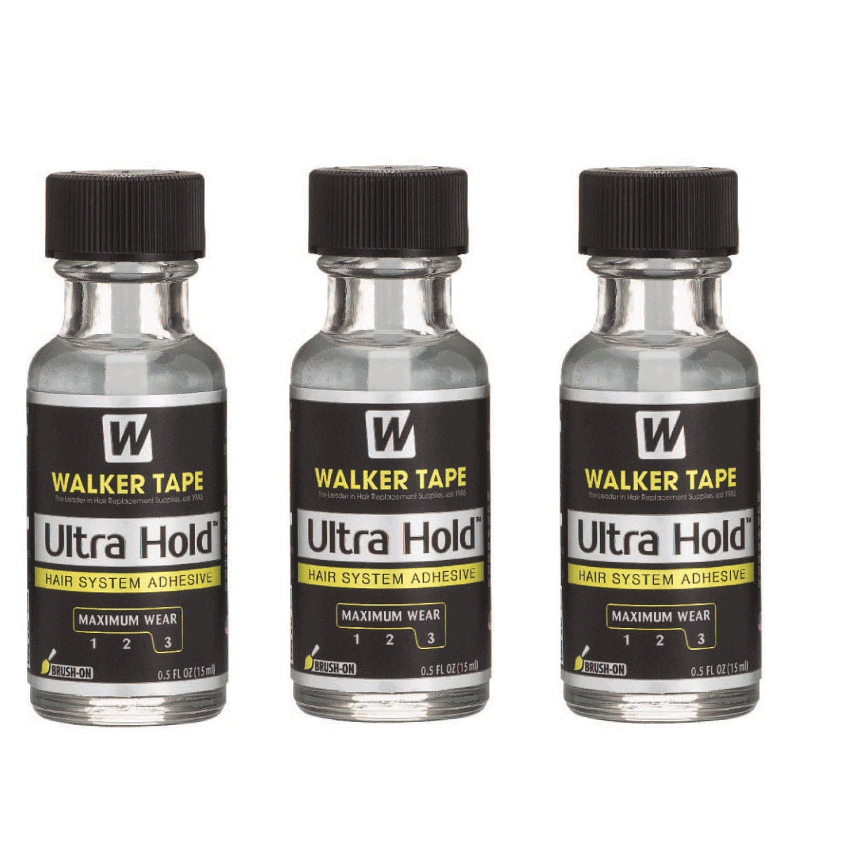 Walker Tape Ultra Hold Glue 0.5Oz Brush-On Men Lace Wig Adhesive Toupee, Choose