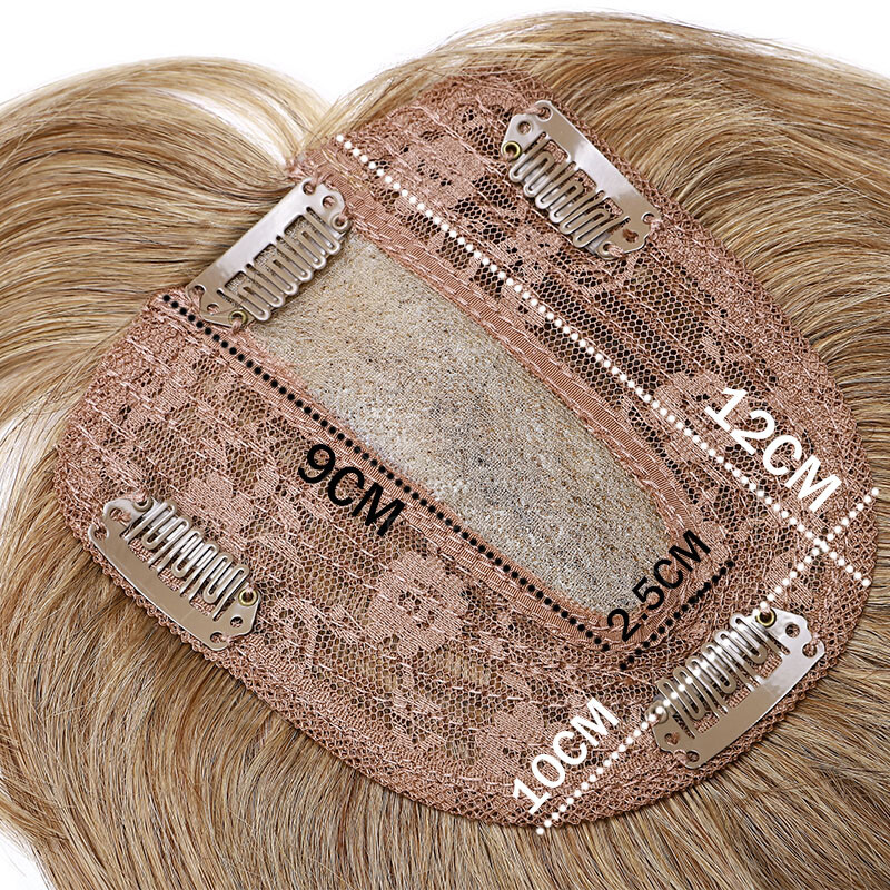 100% Virgin Human Hair Lace Silk Base Frontal Topper Hairpiece Toupee Wigs Ombre