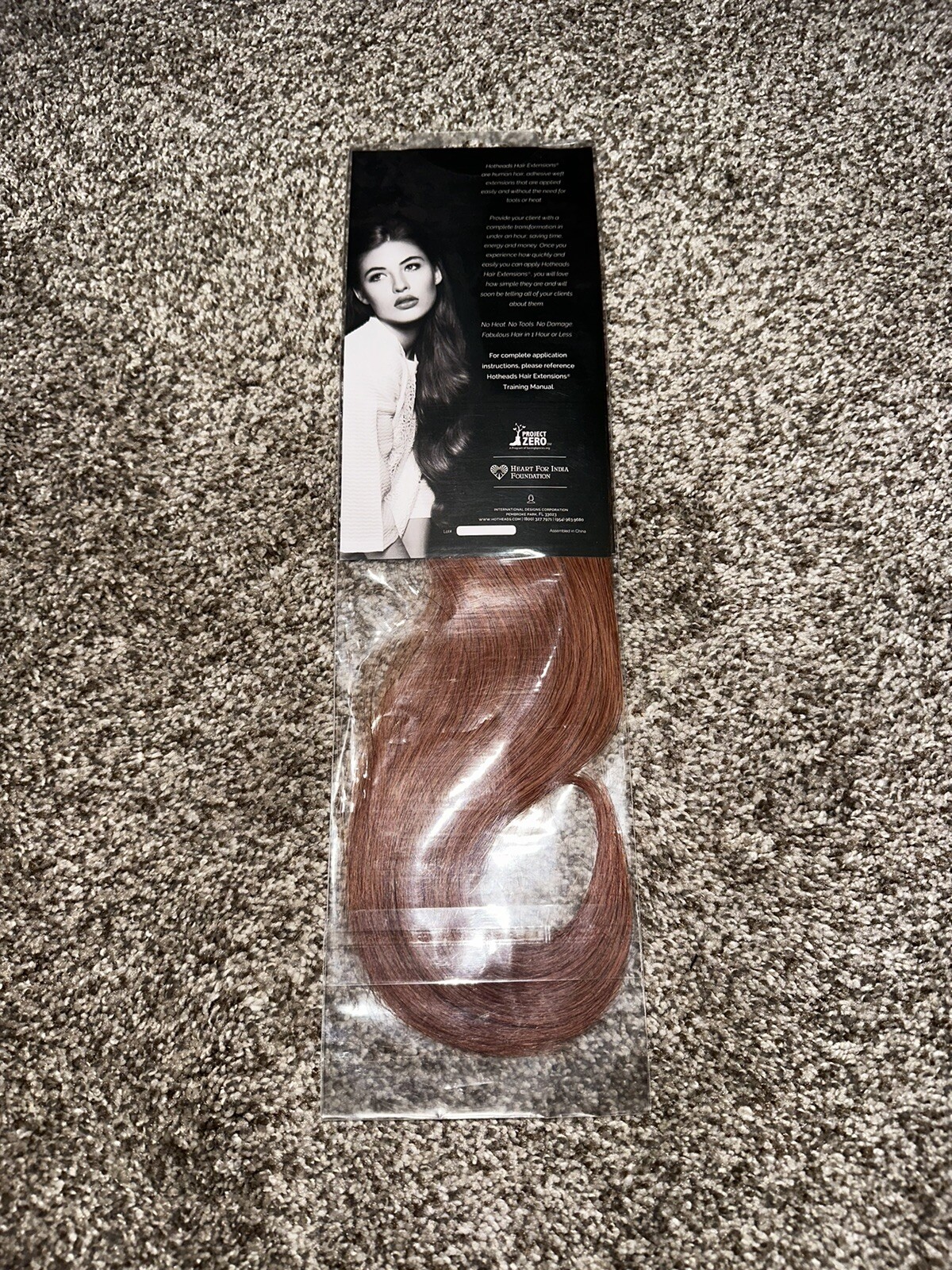 HOTHEADS Hair Extensions, 20 Pieces, Length: 10”-12”, Color: 130 (Copper Red)
