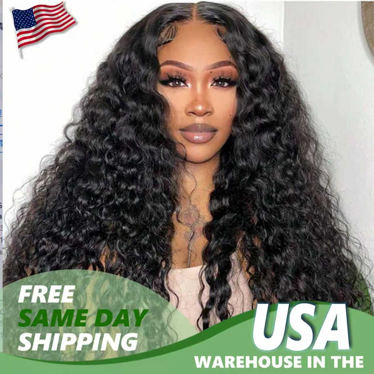 5×5 Water Wave Transparent Lace Wigs 250% Denssity Natural Color Wigs Human Hair