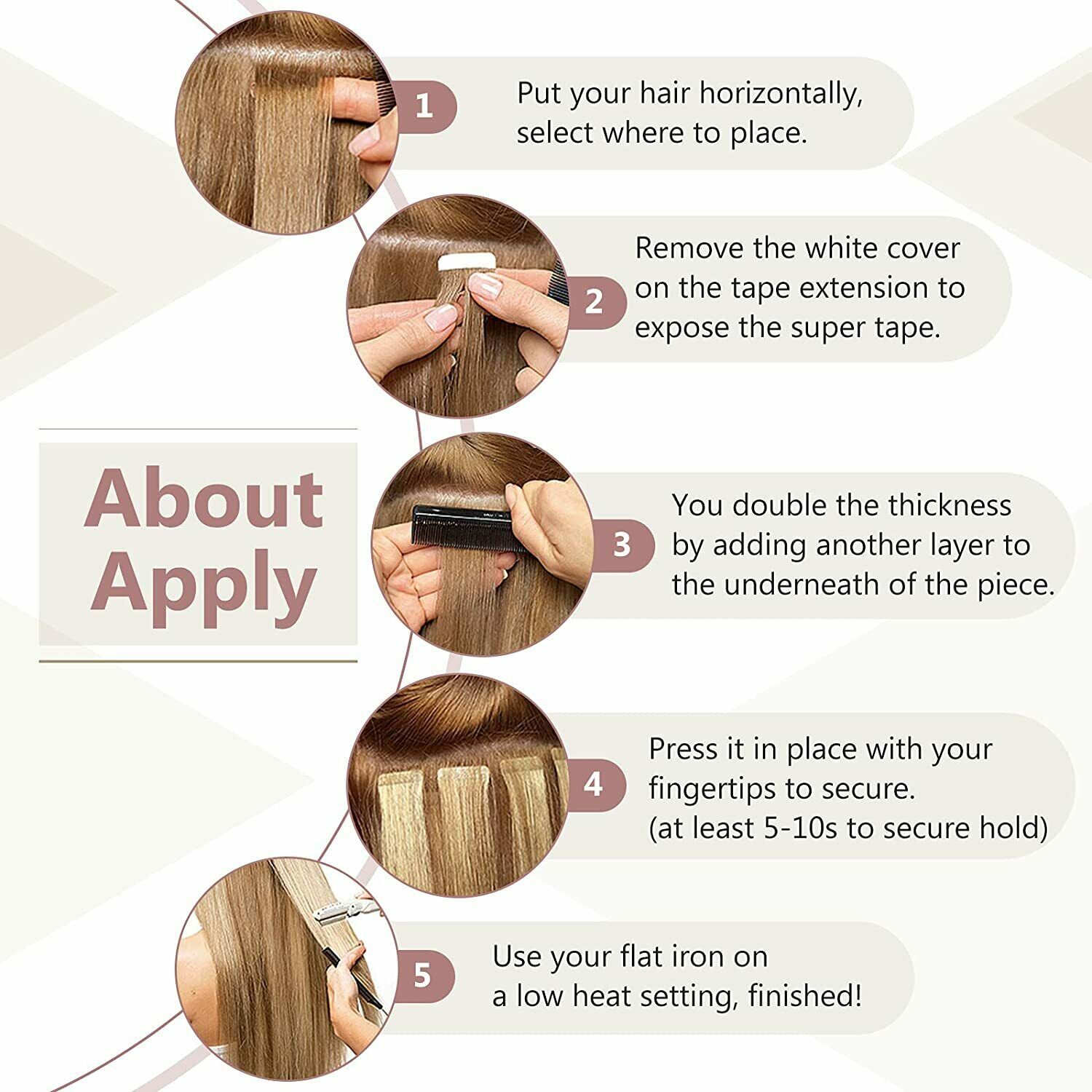 Tape In Real Human Hair Extensions Invisible Glue Skin Wefts Full Head Remy Hair