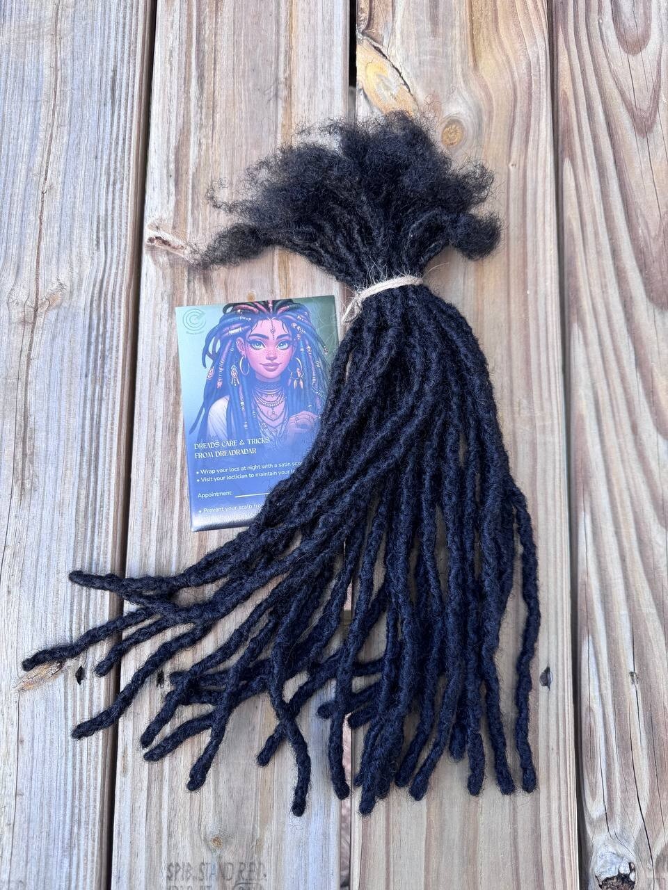 Textured interlocd human hair Dreadlock extensions, blunt tips, length: 4 ”- 60