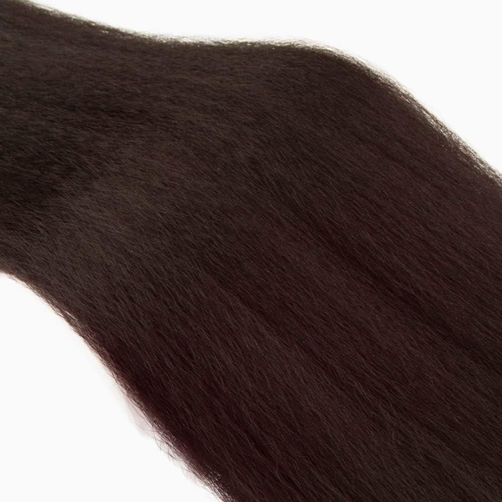 Giginger Brazilian Human Hair Bundles 24 26 28 Inch Chocolate Brown Yaki Wave