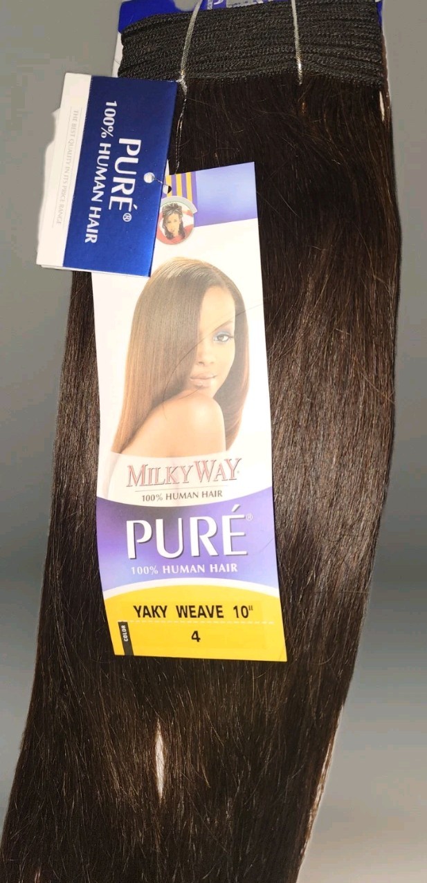 Milky Way Pure 100% Human Hair Yaky Weave 8”-18” Colors 1 1B 2 4 27 30 613 530