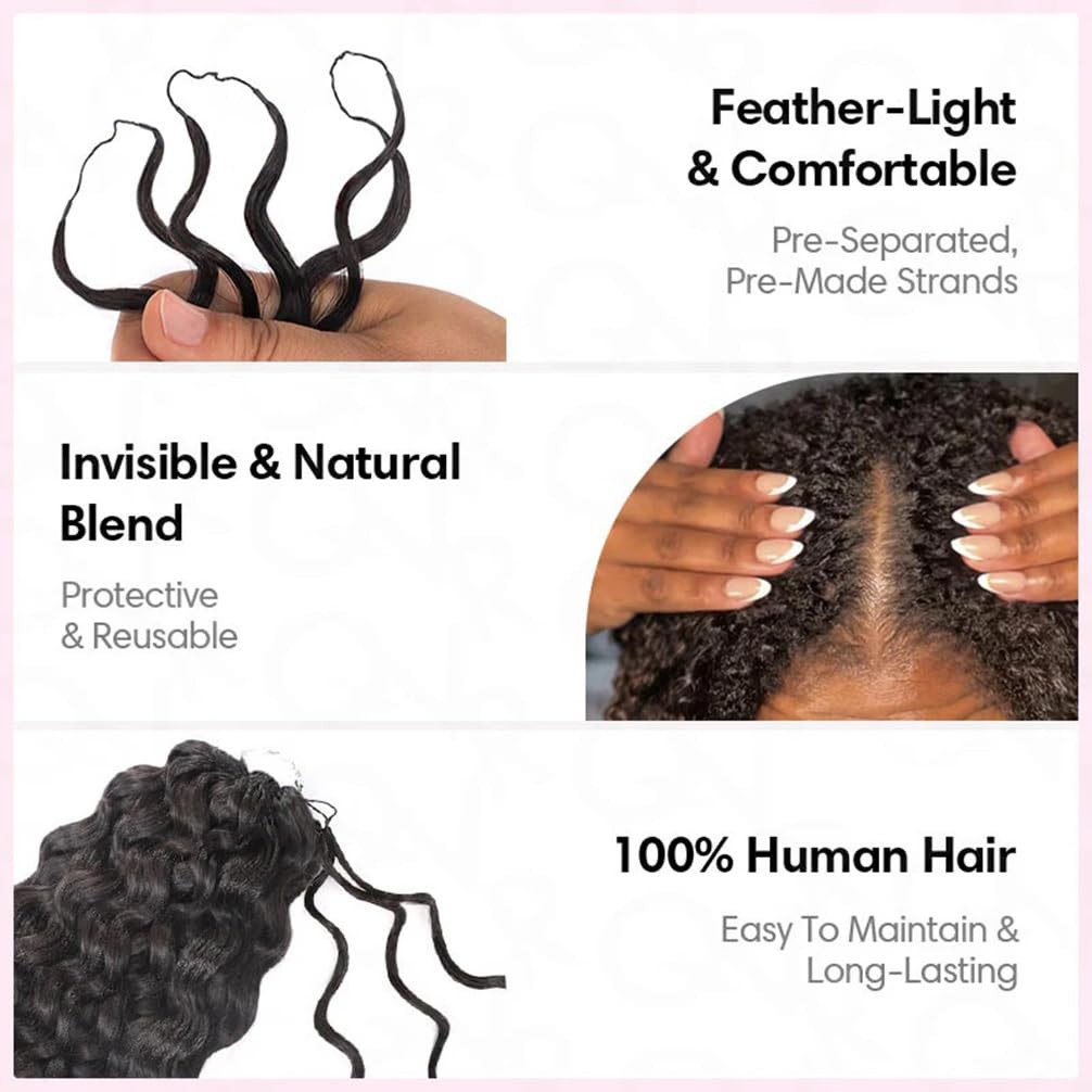 Queen Virgin Remy Qvr Pro Pre Separated Water Wave Feather Crochet Human Hair