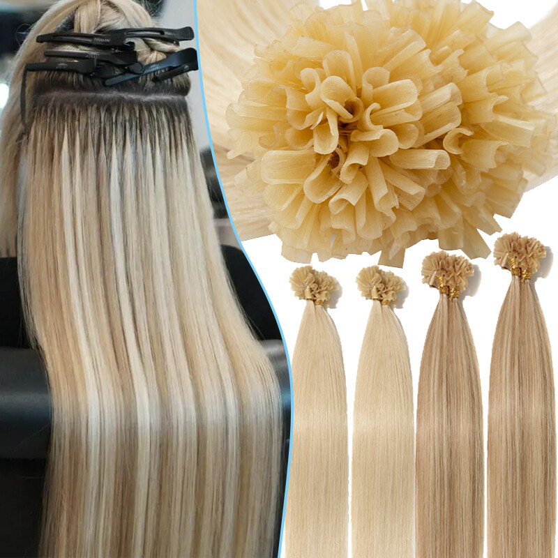 CLEARANCE Nail U Tip Human REAL Remy Hair Extensions Pre Bonded Keratin 1G 0.5G