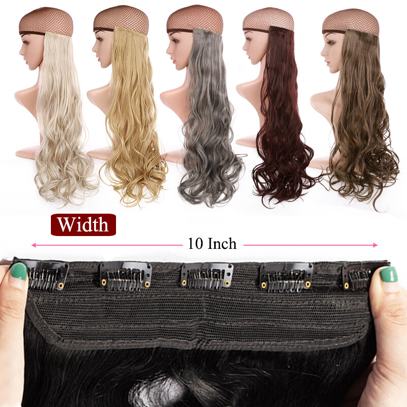 One Piece Full Head Long Thick Clip in Hair Extensions 5 Clips As Human Natural