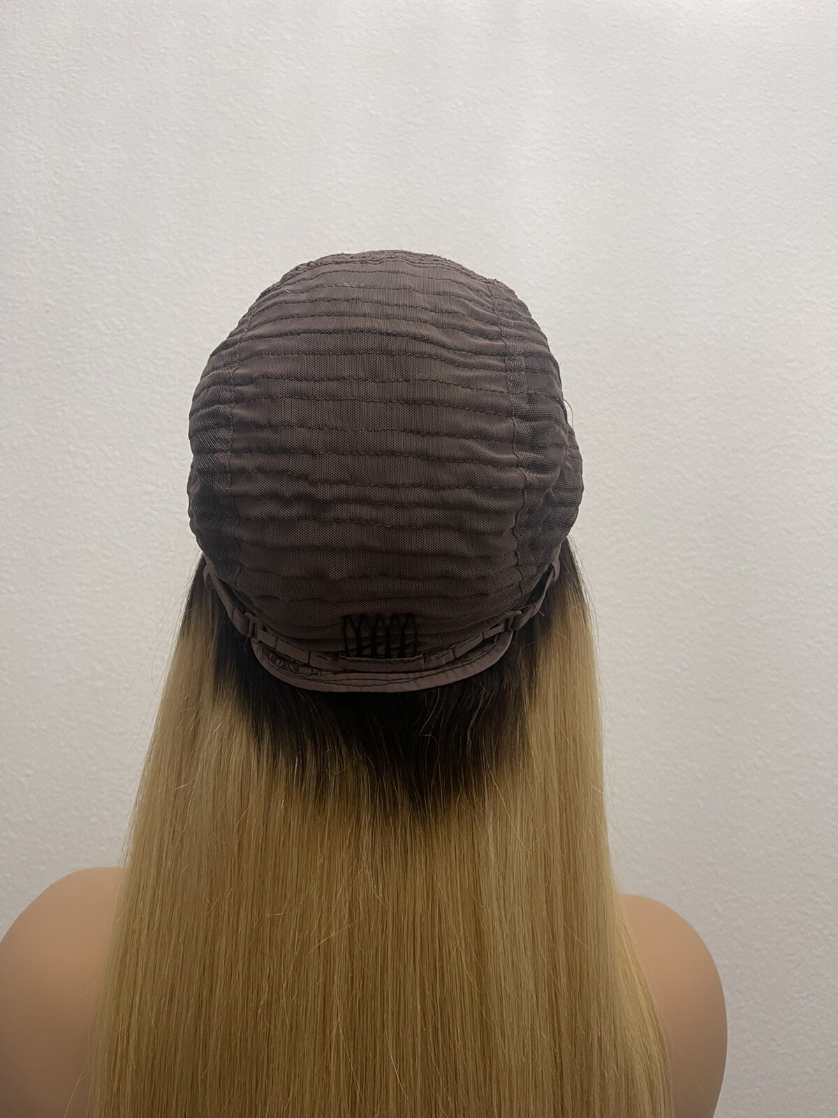 New! 20” 4×4 Lace Closure Wig, Human Hair Customized Ombre 4/27