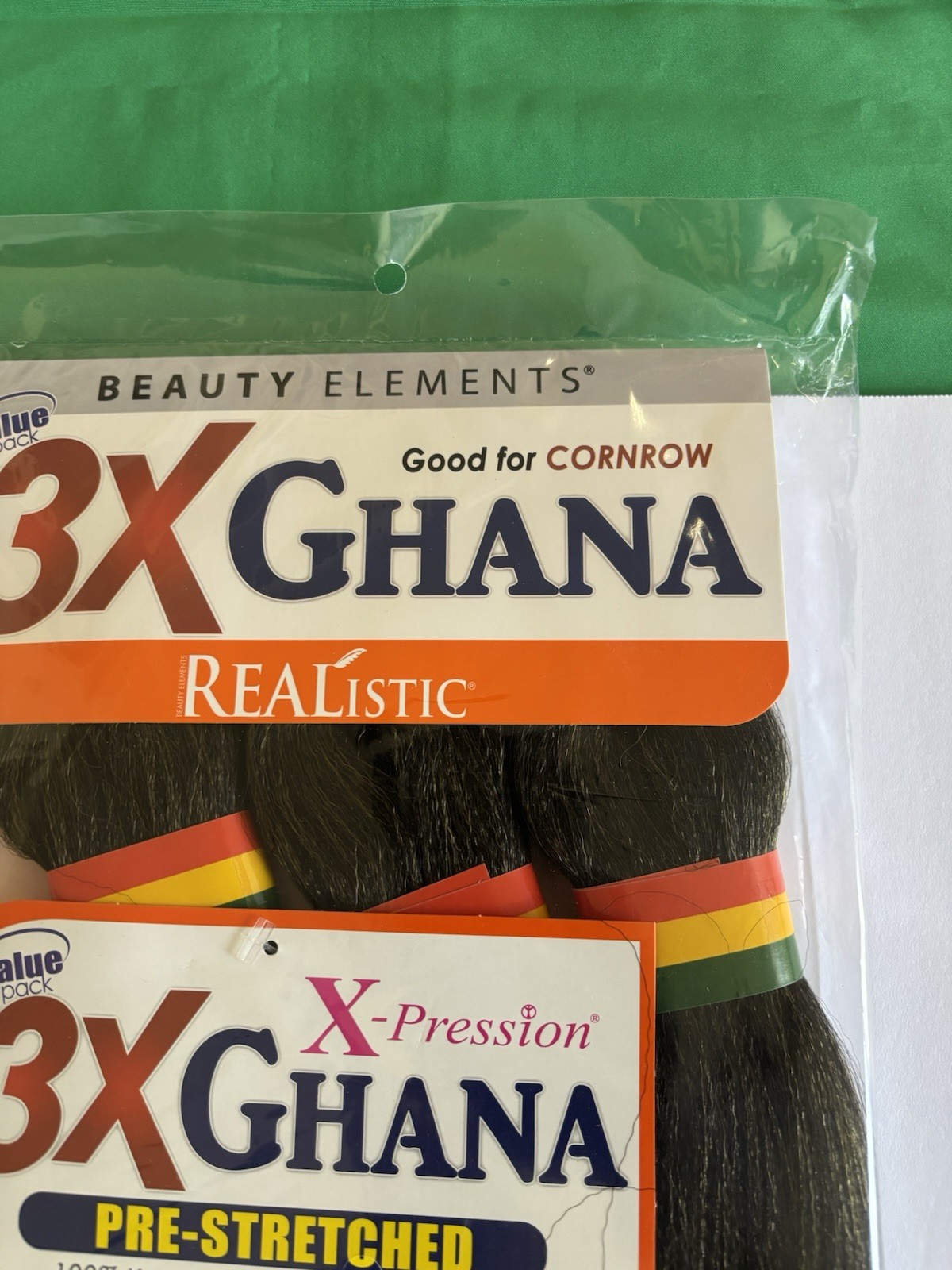 Realistic 50” 3X GHANA PRE STRETCHED 100% Kanekalon – Color T1B27 Brand New