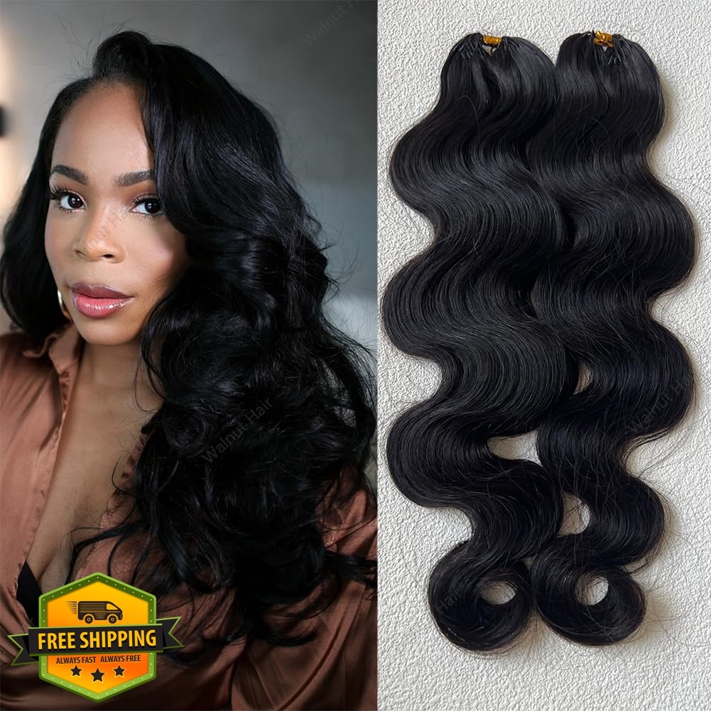 walnut hair 18″ 120g Body Wave Natural Black