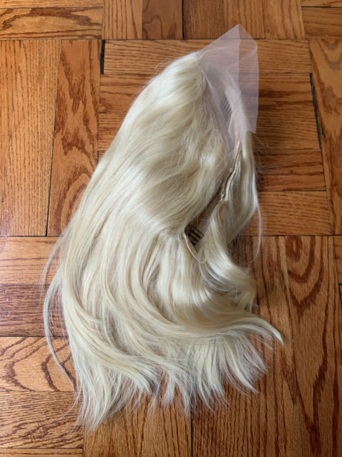 Virgin Hair Blonde Straight 4×4 Transparent Bob Closure Construction Lace Wig 12