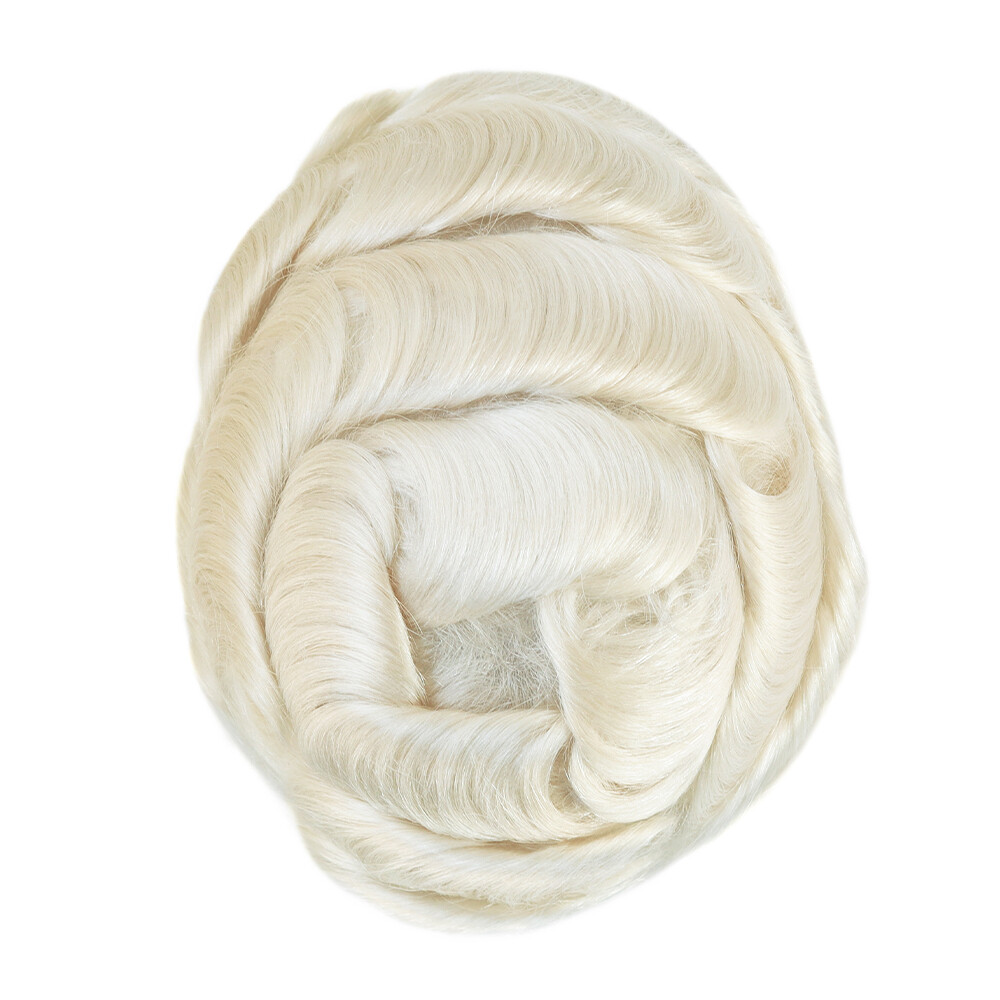 Ultra Thin Skin Mens Toupee Hairpiece Invisible Poly PU Hair Replacement Systems