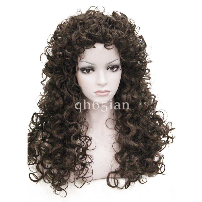 Ladies Long Curly wig w/ Tight Curls Wig in Fox red/Brown/Blonde Wigs