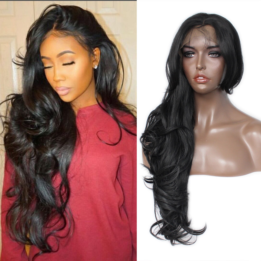 Synthetic Lace Front Wigs Brazilian Body Wave Hair Wigs With Baby Hair For Women