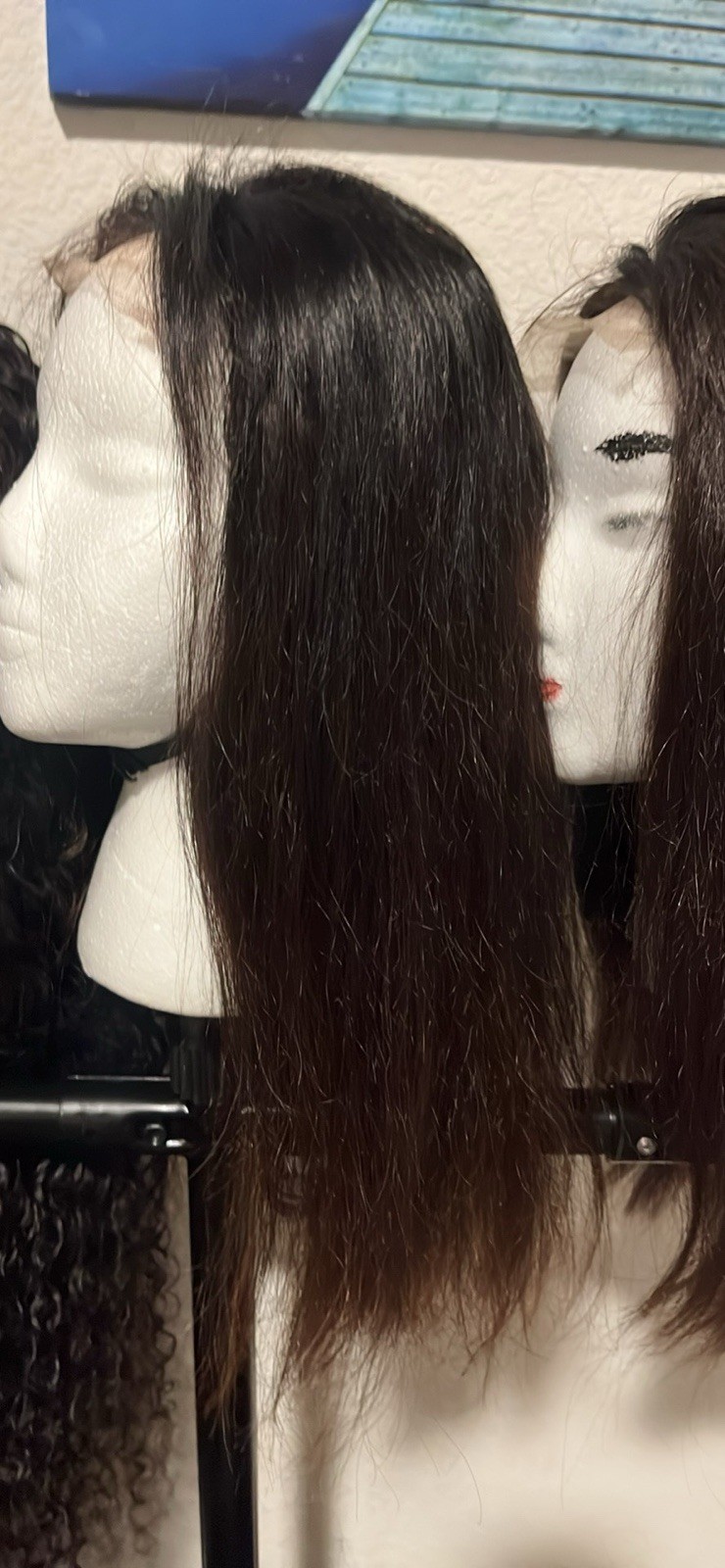 Long Straight Wig Hairpiece for Women Adult Black to Brown Shade