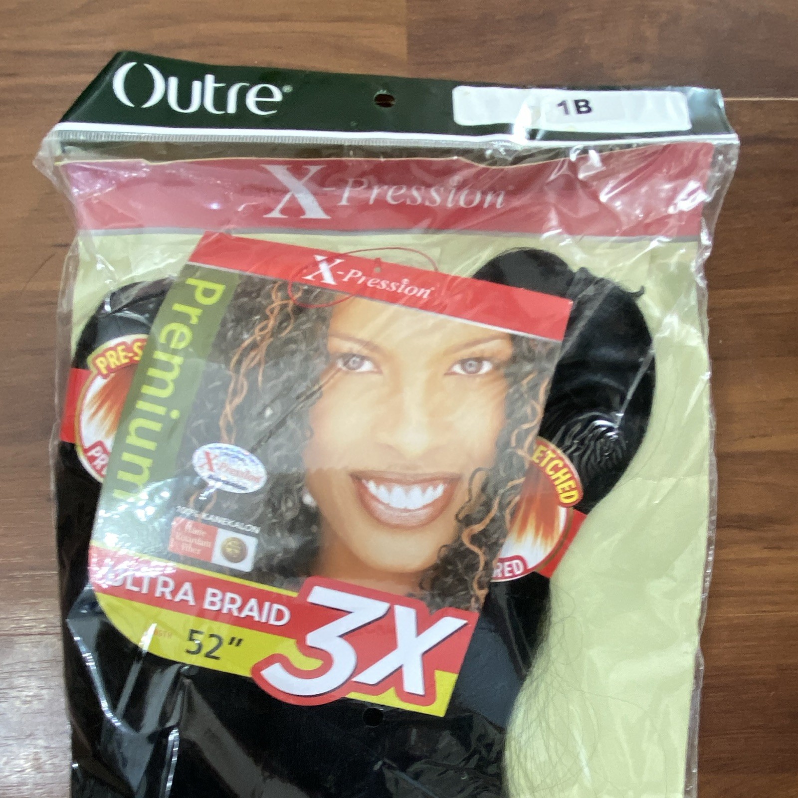 Outre X-Pression Ultra Braid 3X Pre-Stretched Synthetic Braid 52in 1B Black