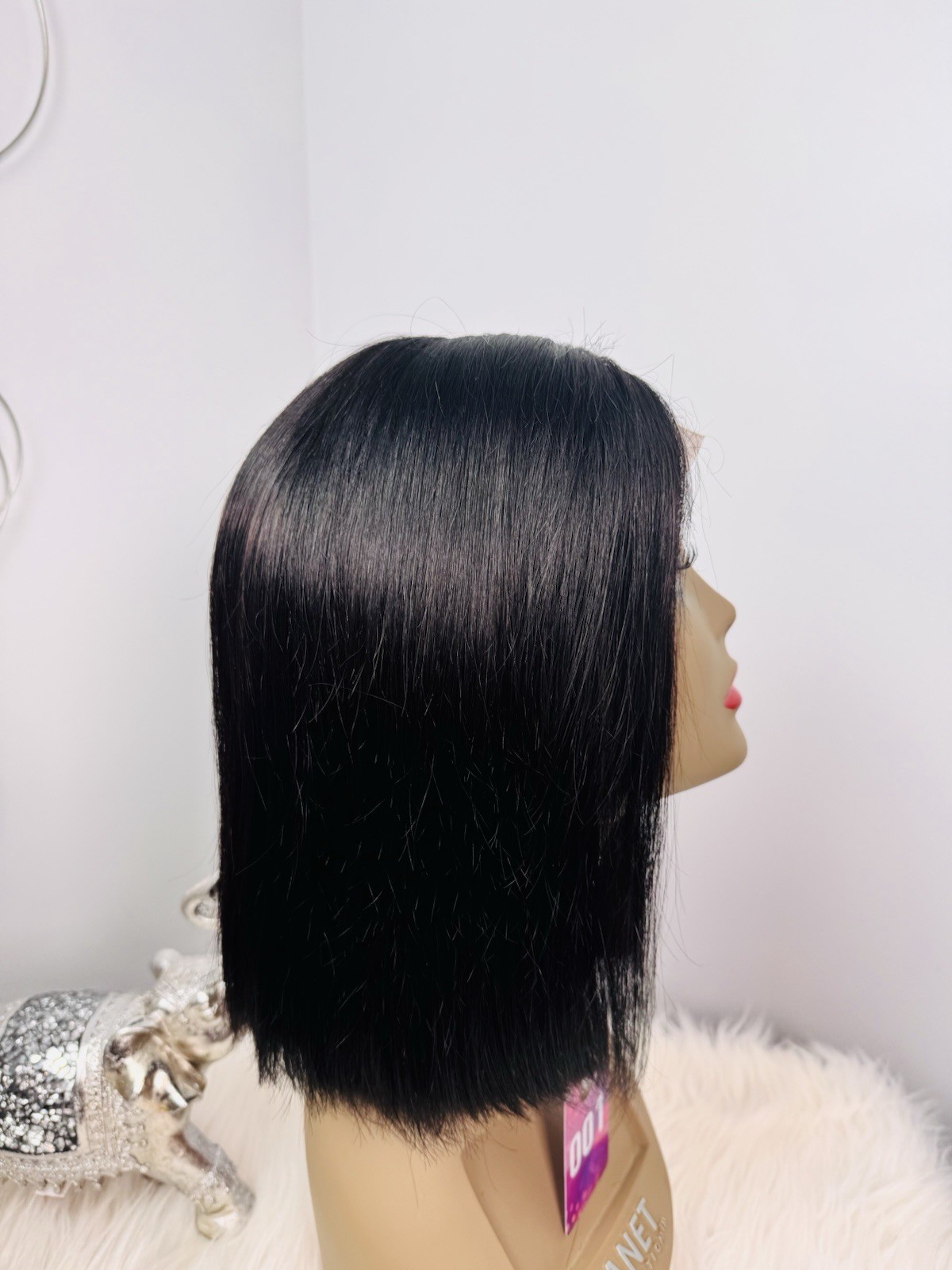 4×4 Silky straight 10A Top Grade 100% Human Hair Glueless Closure Bob Wig… 10in