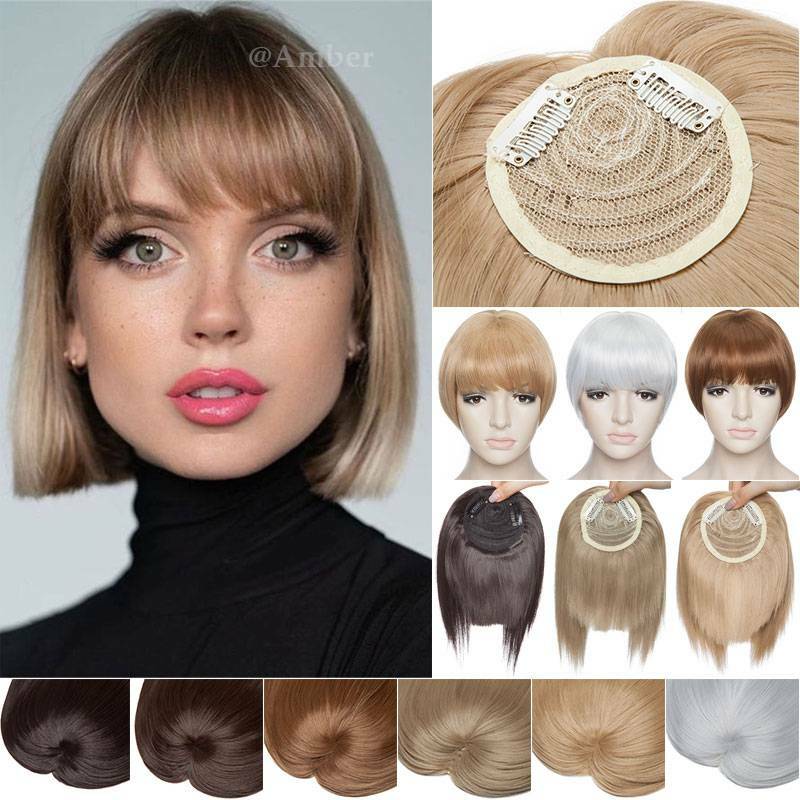 Real Short Full Head Band Topper Hair Piece As Human Hair Extension Straight MH6