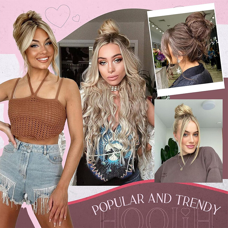 Real Remy Human Hair Bun Curly Messy Bun Hair Piece Scrunchie Updo Extensions