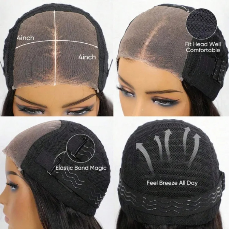Wear A 200 Density 4×4 Sheer Lace Human Hair Wig Brazilian Remy Horse Body Wave