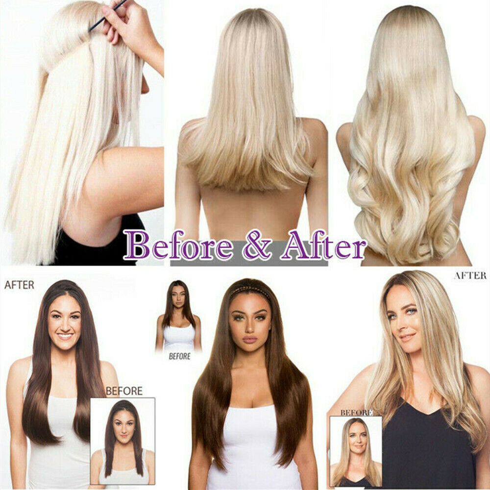 Sew in Wefts Hair Extensions 100% Real Human Hair Double Weft Bundles 16-30inch