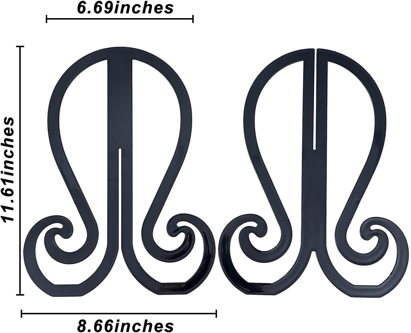 3PCS Plastic Wig Stand Set – Black Wig Holder Display Head for Travel & Salon