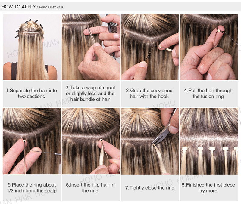 I Tip Stick Pre-bonded Keratin 100% Remy Human Hair Extensions 200 Strands THICK