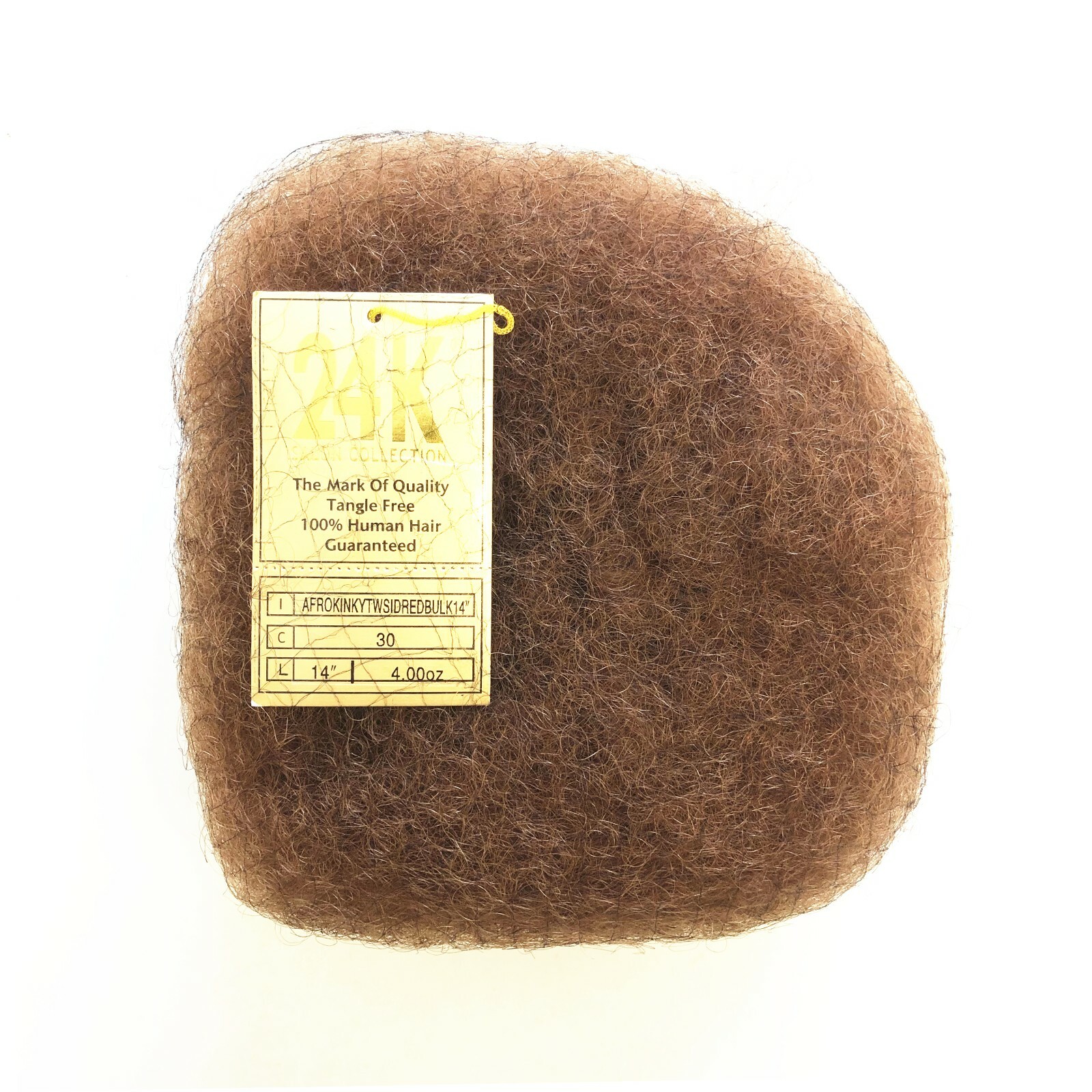 24K Afro Kinky Twist Dred Bulk 14” & 20” 100% Human Hair 4 oz.